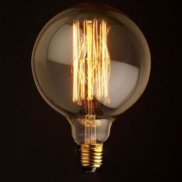 Edison G125 wolframszálas dekor izzó borostyán üveggel