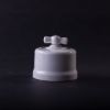 Fehér porcelán forgókapcsoló 60 mm átmérővel