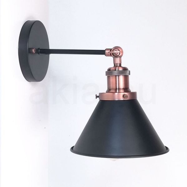 antik-fali-lampa-matt-fekete-antik-vorosrez-szin-kis-buraval