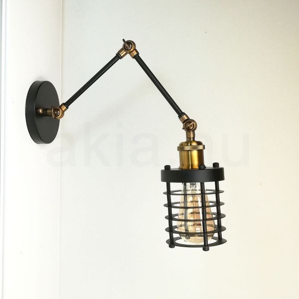 antik-fali-olvaso-lampa-matt-fekete-antik-sargarez-szin-csepp-alaku-raccsal