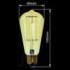Dimmelhető Edison ST64 izzó 64 mm átmérővel