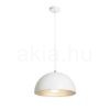 CARISSIMA 40 függő lámpa matt fehér/ezüstszürke  230V LED E27 15W