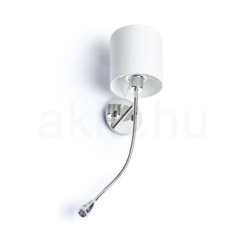VERSINA lámpabúrával fehér króm 230V LED E27 LED 15+3W 25°  3000K
