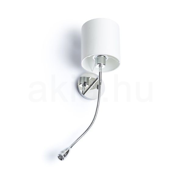 VERSINA lámpabúrával fehér króm 230V LED E27 LED 15+3W 25°  3000K
