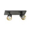 KENNY II felületre szerelhető fekete/aranysárga  230V LED GU10 2x8W