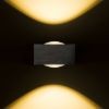 KORSO II fali lámpa fekete elox 230V LED 2x3W 120° IP54 3000K
