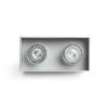 AGATE II mennyezeti lámpa  szálcsiszolt alumínium 230V LED GU10 2x7W