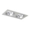 PASADENA G53 SQ II   szálcsiszolt alumínium 230V LED G53 2x15W