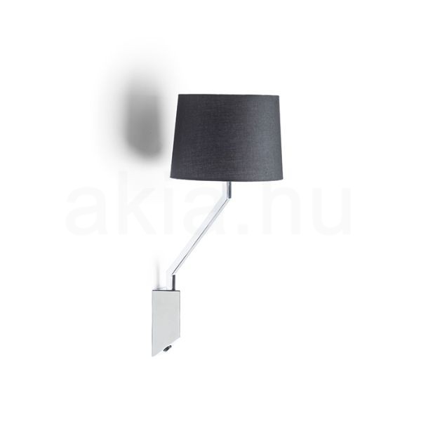 SHARP fali lámpa fekete króm 230V LED E27 15W