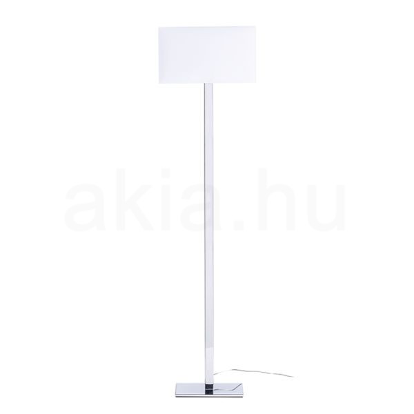 PLAZA állólámpa fehér króm 230V LED E27 15W