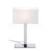 PLAZA M asztali lámpa fehér króm 230V LED E27 15W