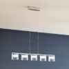 ESTRA V függő lámpa fehér tiszta üveg 230V LED 5x5W 3000K