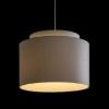 DOUBLE 40/30 lámpabúra  Chintz világosszürke/fehér PVC  max. 23W