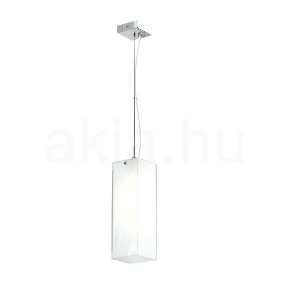 LUCIA 30x10 függő lámpa  szatén üveg/króm 230V LED E27 15W