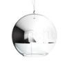BEAU MONDE 35 függő lámpa  krómozott üveg/tiszta üveg 230V LED E27 15W