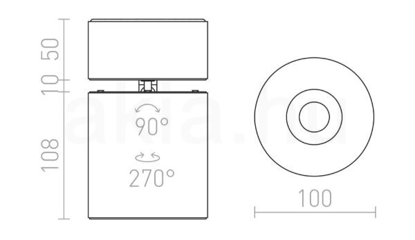 CONDU mennyezeti lámpa fehér 230V LED 20W 24° 3000K