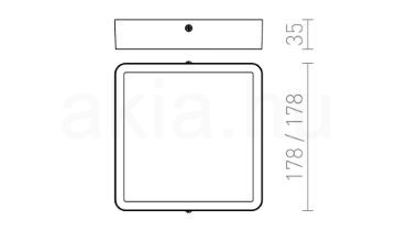 HUE SQ 17 mennyezeti lámpa matt nikkel 230V LED 18W 3000K