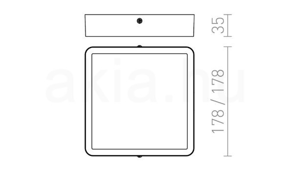 HUE SQ 17 mennyezeti lámpa króm 230V LED 18W 3000K