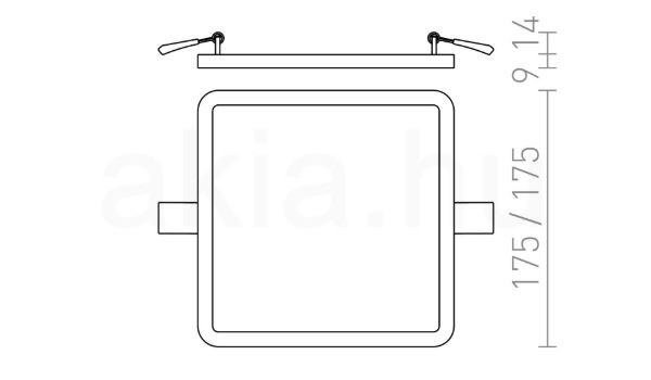 HUE SQ 17 süllyesztett lámpa dekoratív bükk 230V LED 18W 3000K