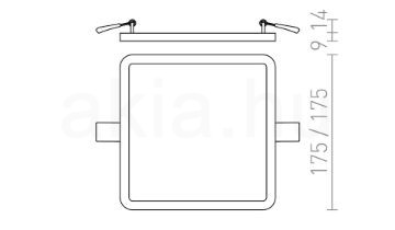 HUE SQ 17 süllyesztett lámpa króm 230V LED 18W 3000K