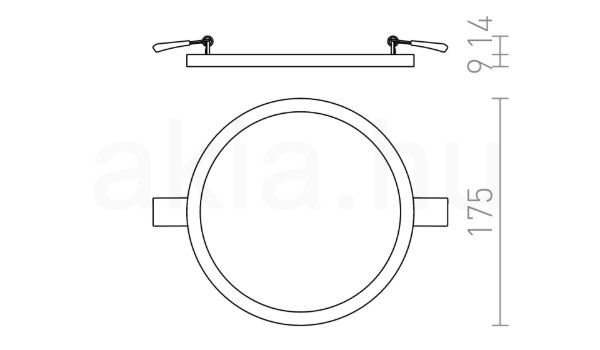 HUE R 17 süllyesztett lámpa fekete króm 230V LED 18W 3000K