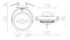 KELLY LED DIMM félsüllyesztett fehér  230V LED 12W 24°  3000K