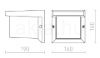 HIDE SQ fali lámpa antracit  230V LED E27 15W IP44