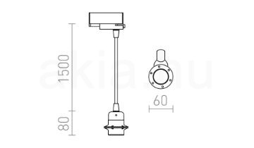 ELISA három áramkörös sínre SAS+SK+FEKKF   230V LED E27 15W