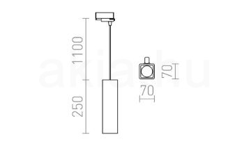 JACK RC háromfázisú áramkörös sínre  gipsz 230V GU10 35W