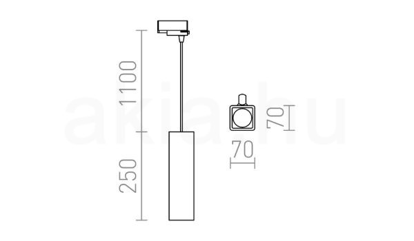 JACK RC háromfázisú áramkörös sínre  gipsz 230V GU10 35W
