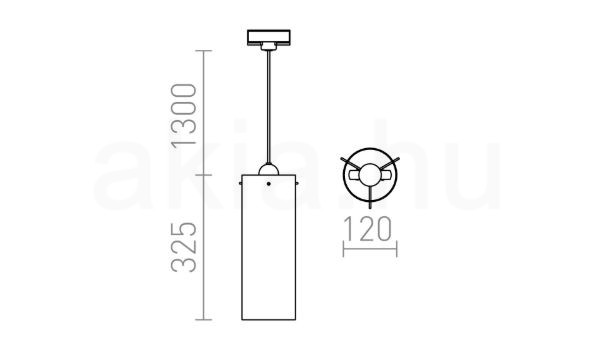 CLAUDIA háromfázisú áramkörös sínre  tejüveg 230V LED E27 15W