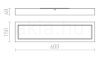 STRUCTURAL LED 60x15 felületre szerelhető fehér  230V LED 22W  3000K