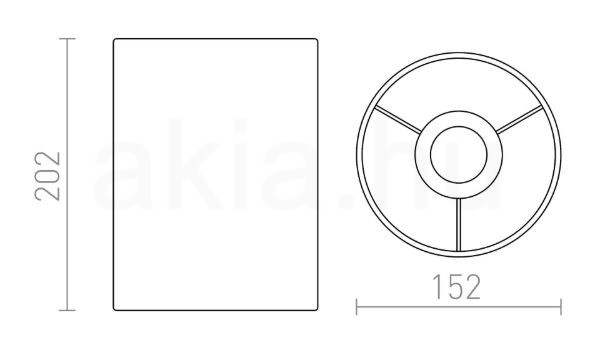 RON 15/20 lámpabúra  Monaco galamb szürke/ezüst PVC  max. 28W