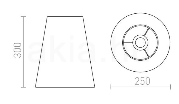 CONNY 25/30 asztali lámpaernyő Polycotton fekete/réz fólia max. 23W