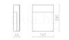 VERIA fali lámpa ezüstszürke 230V LED 6W 116° IP54 3000K