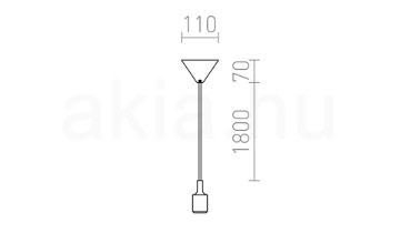 LISA függesztő készlet piros  230V LED E27 15W