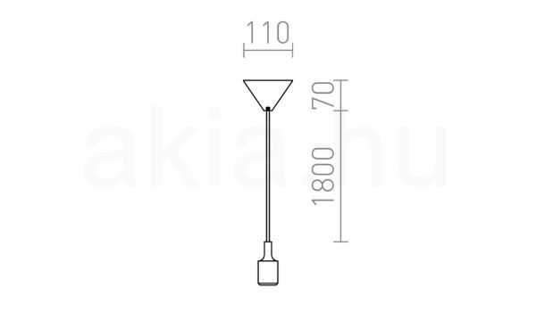 LISA függesztő készlet piros  230V LED E27 15W