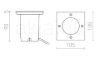 RIZZ SQ 105 rozsdamentes acél 230V LED 3W 96° IP65 3000K