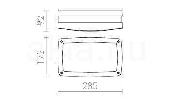 SONYA RC  ezüstszürke  230V LED E27 2x15W IP54