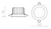 MAYDAY B 14 süllyesztett lámpa fehér 230V/500mA LED 15W 2700K