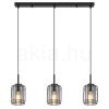 KAMMI hármas függeszték lámpa, rácsos üvegbúrával 15559-3H