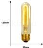 Edison T125 szénszálas dekor izzó 40W teljesítménnyel