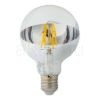 LED filament dekor izzó - tükrös ezüst - G95 - 8W - 4200K
