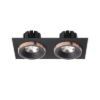 SHARM SQ II süllyesztett lámpa fekete/fekete réz 230V LED 2x10W 24°  3000K