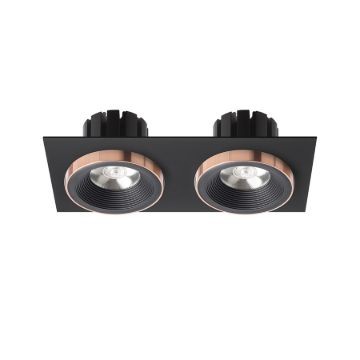 SHARM SQ II süllyesztett lámpa fekete/fekete réz 230V LED 2x10W 24°  3000K