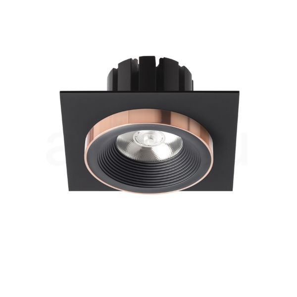 SHARM SQ I süllyesztett lámpa fekete/fekete réz 230V LED 10W 24°  3000K