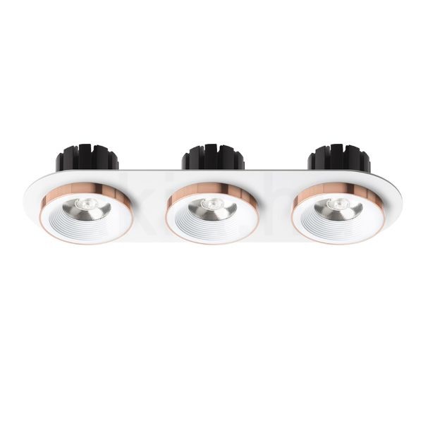 SHARM R III süllyesztett lámpa fehér réz 230V LED 3x10W 24°  3000K