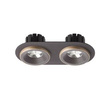 SHARM R II süllyesztett lámpa barna/gyöngyházarany  230V LED 2x10W 24°  3000K