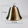 „Harang alakú antik bronz mennyezeti tárcsa 115 mm átmérővelbronz