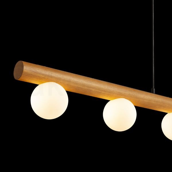 NOCTIS függő lámpa  fa/opál üveg 230V LED G9 5x7W